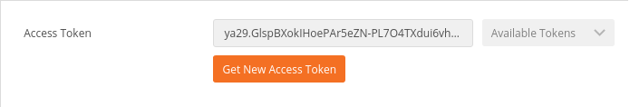access token added